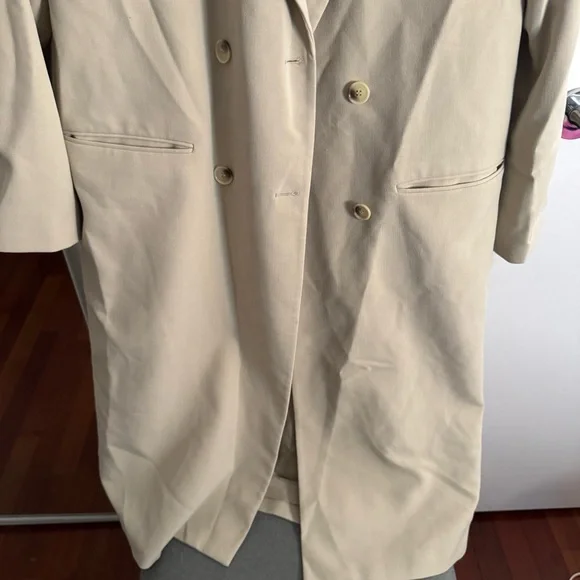 ZARA Light Tan Double Breasted Coat - Picture 4 of 7